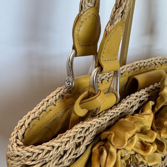 Brighton Tan Shoulder Bag with Yellow Floral Details - Picture 3 of 13